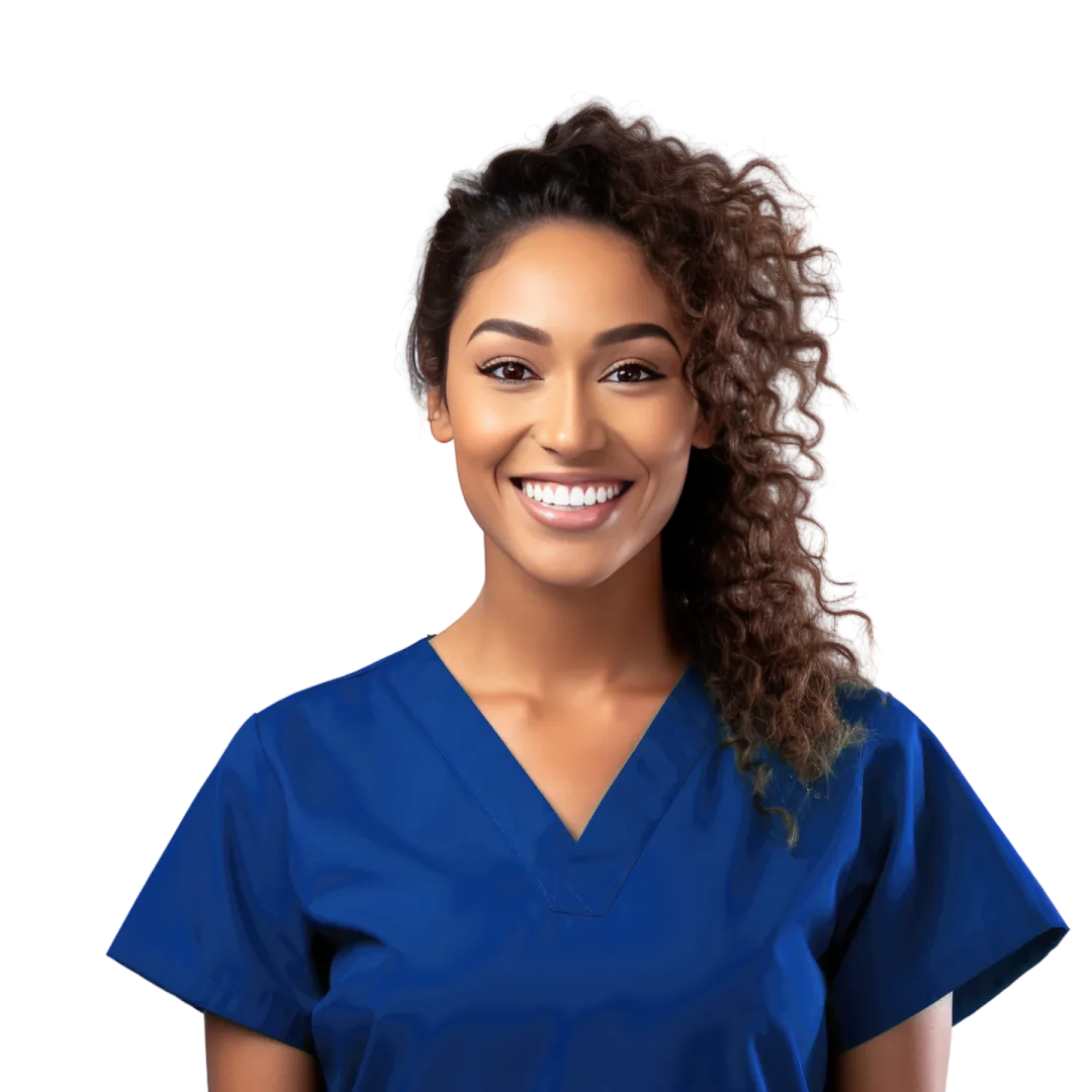 Young female nurse smiling