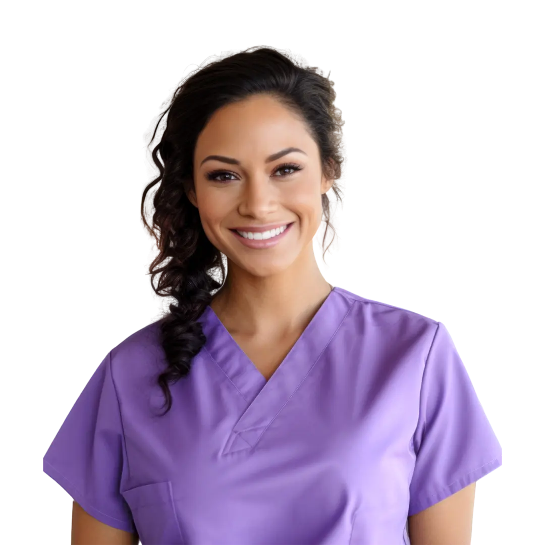 A nurse smiling