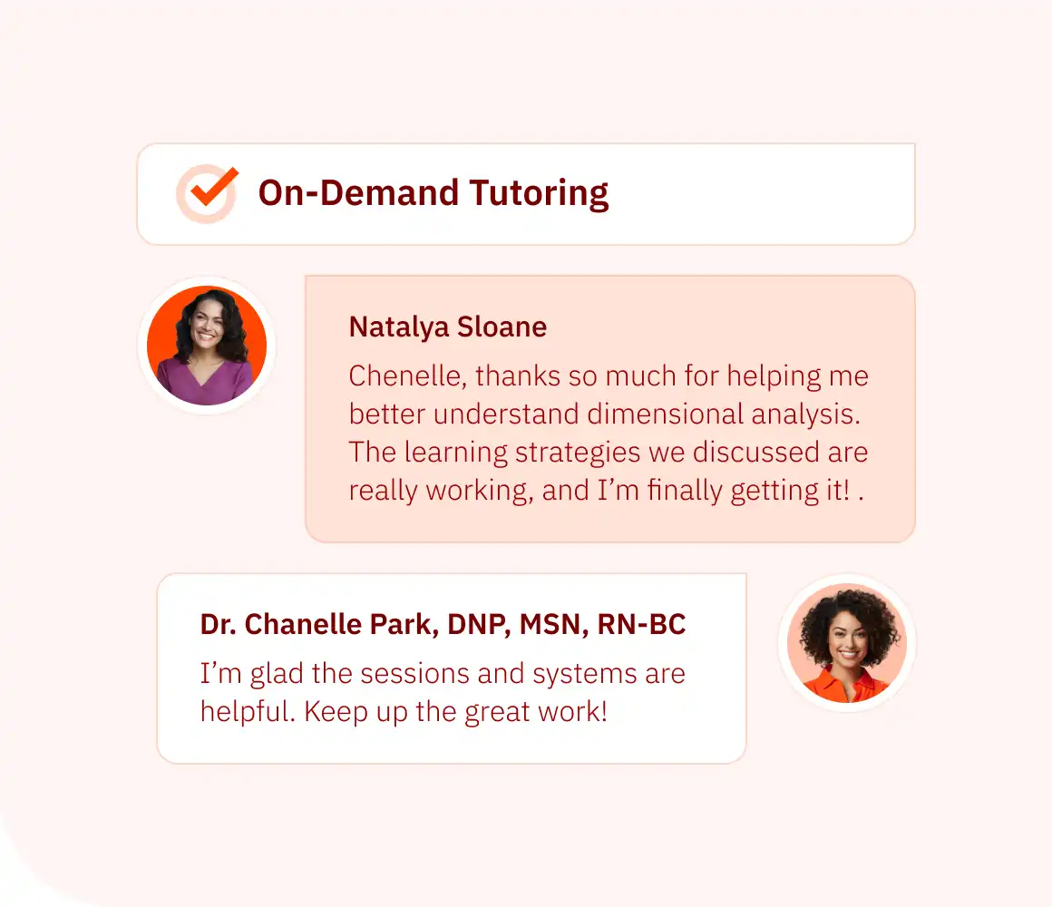 On-Demand Tutoring chat