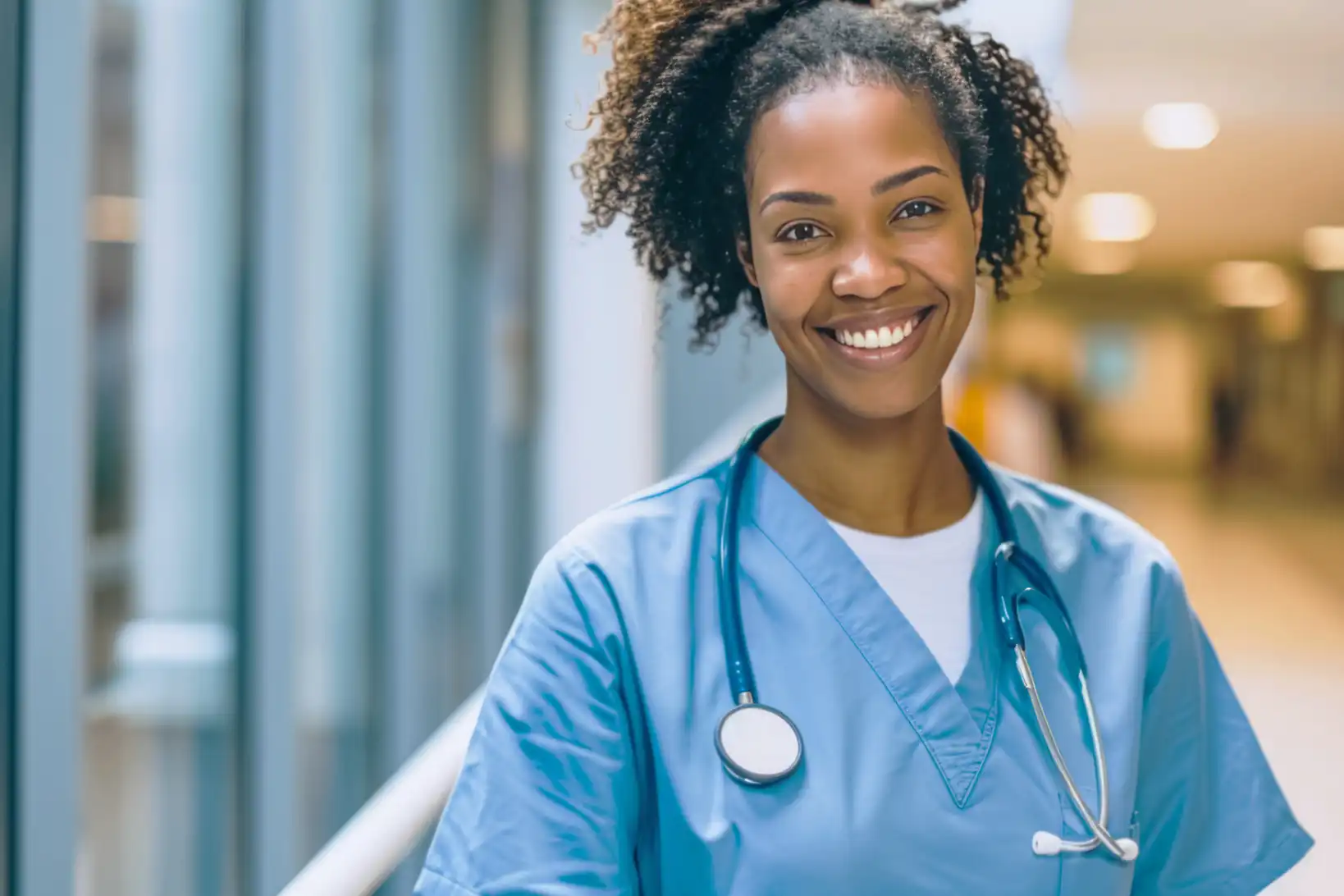 Smiling nurse at work.